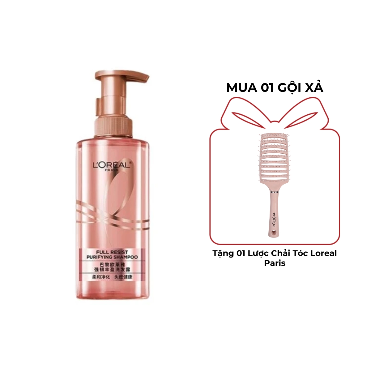 Dầu Gội Loreal Paris Full Resist Purifying Shampoo Giảm Rụng tóc 440ml