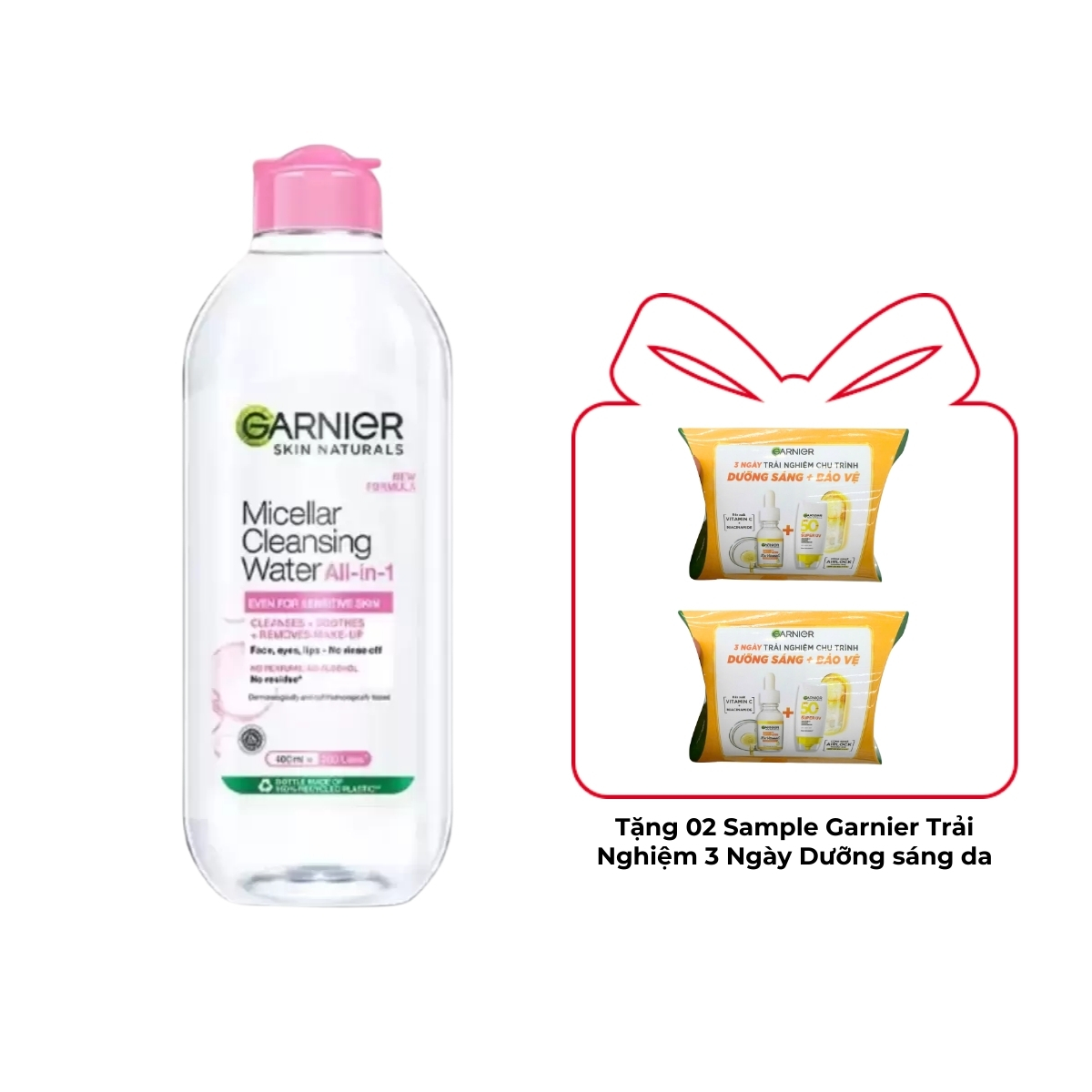 Nước Tẩy Trang Garnier Micellar Cleansing Water For Sensitive Skin Cho Da Nhạy Cảm 400ml