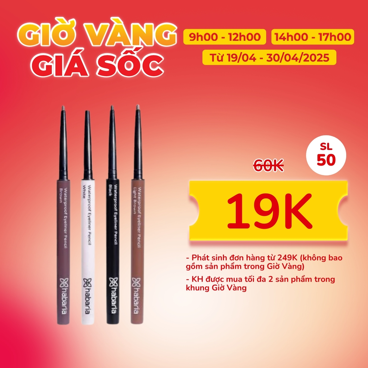 Chì Kẻ Mắt Habaria (Màu 01 02 03 04)