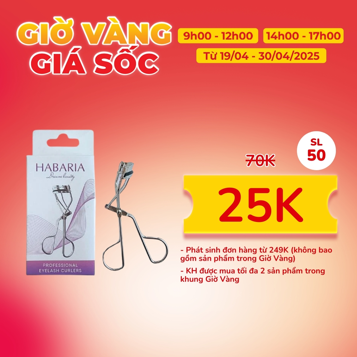 Kẹp Mi Habaria Eyelash Curlers 01 Hộp Giấy