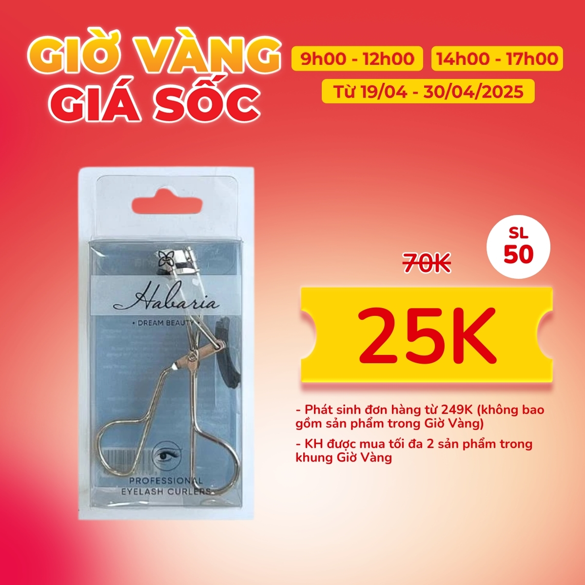 Kẹp Mi Habaria Eyelash Curlers 02 Hộp Nhựa