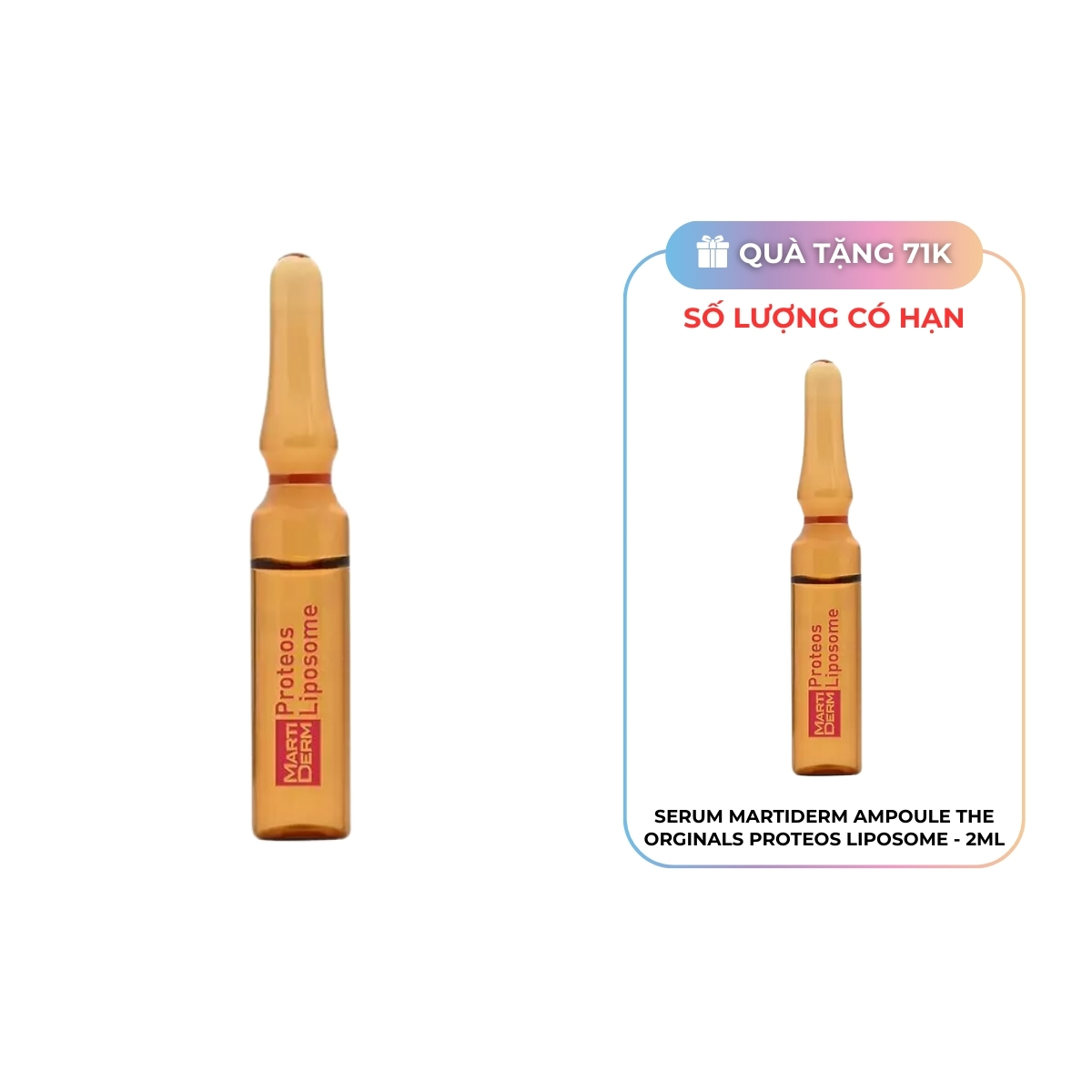 Tinh chất MartiDerm The Originals Proteos Liposome Chống Oxy Hóa & Điều Tiết Bã Nhờn 2ml