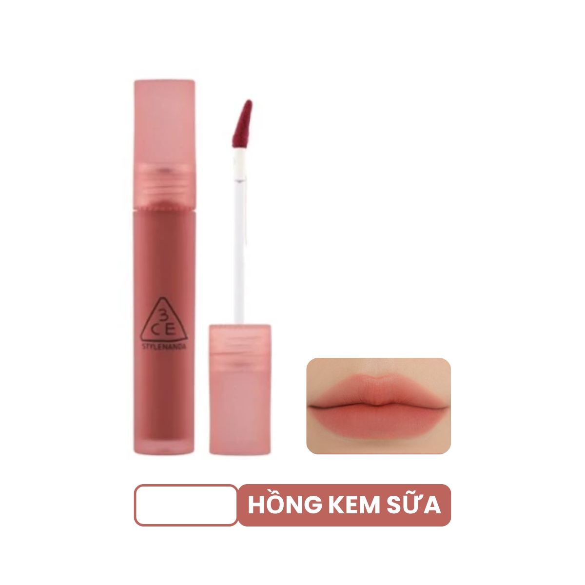 Son Kem 3CE Blur Water Tint Lì Mềm Mượt Môi 4.6g - Chasing Rose