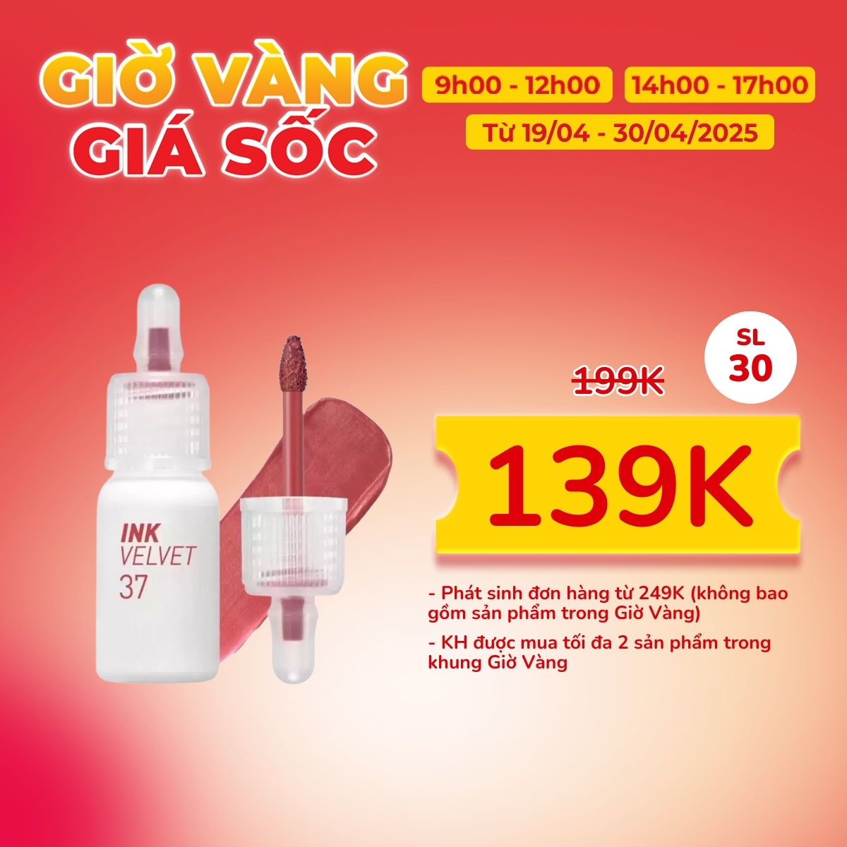 Son Kem Peripera Ink Velvet - 37 Enjoy Mute