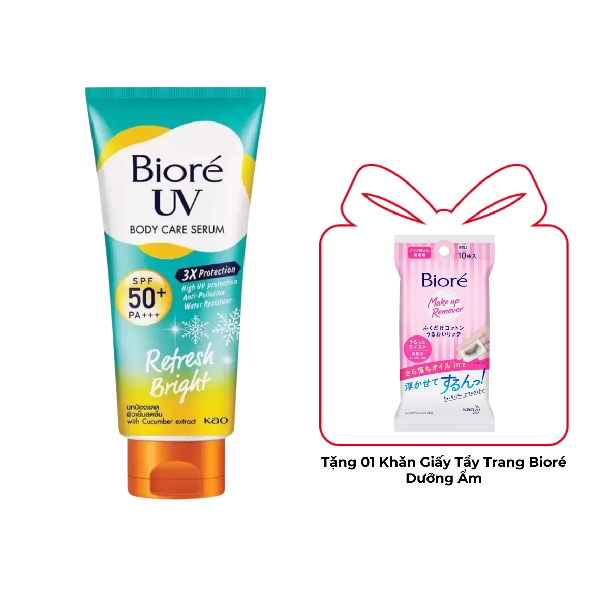 Serum Chống Nắng Bioré Refresh Bright Dưỡng Thể Sáng Mịn Mát Lạnh 150ml