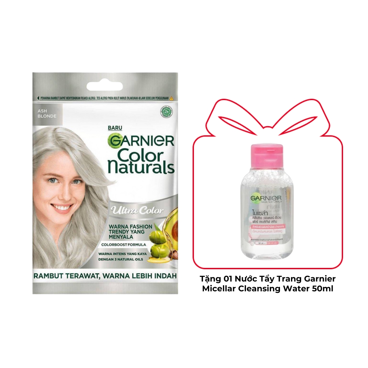 Kem Nhuộm Tóc Garnier Color Naturals Ultra Color - Ash Blonde - Khói Bạch Kim