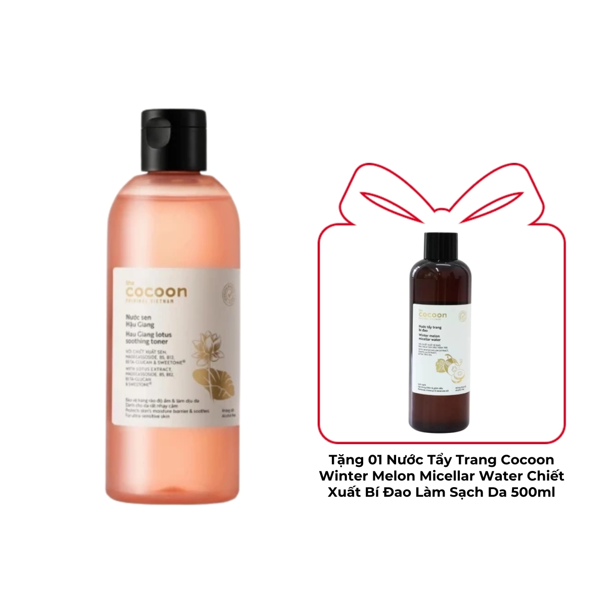 Nước Hoa Hồng Cocoon Sen Hậu Giang Phục Hồi Da 310ml