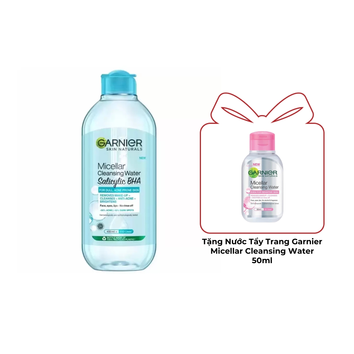 Nước Tẩy Trang Garnier Dành Cho Da Dầu Và Mụn 400ml (Mới)