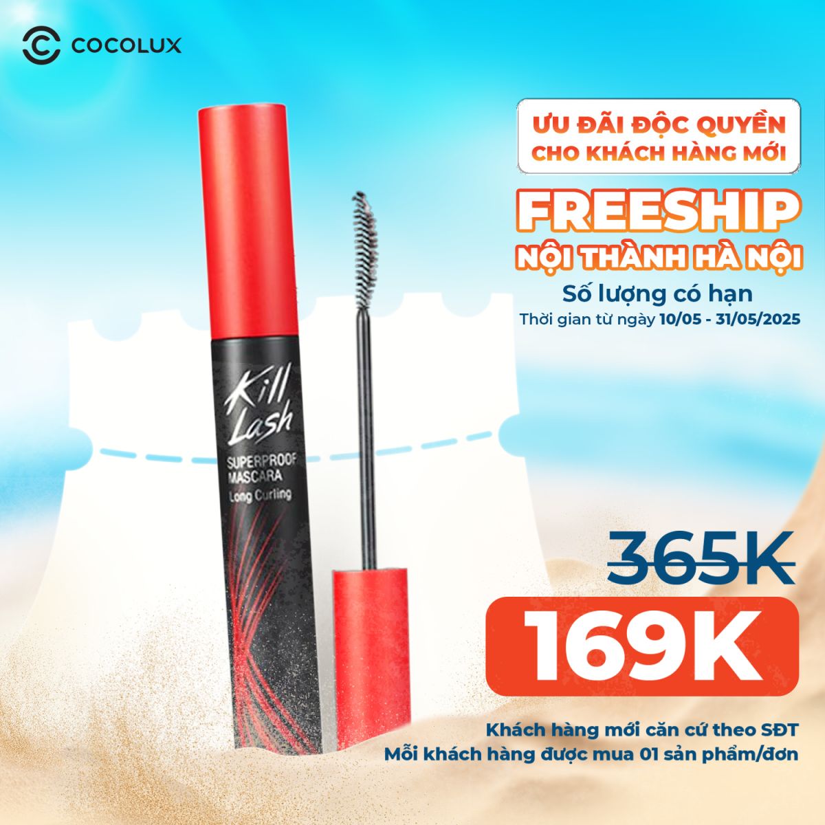 Mascara CLIO Kill Lash Superproof Mascara Dài Và Cong Mi #01 Long Curling