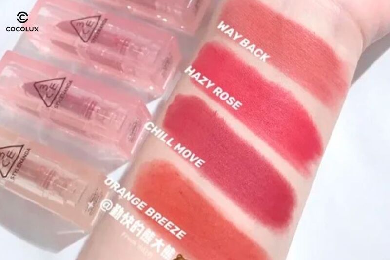 Cận chất Son 3CE Vỏ Trong Soft Matte Lipstick Clear Layer Warm&Cold Edition