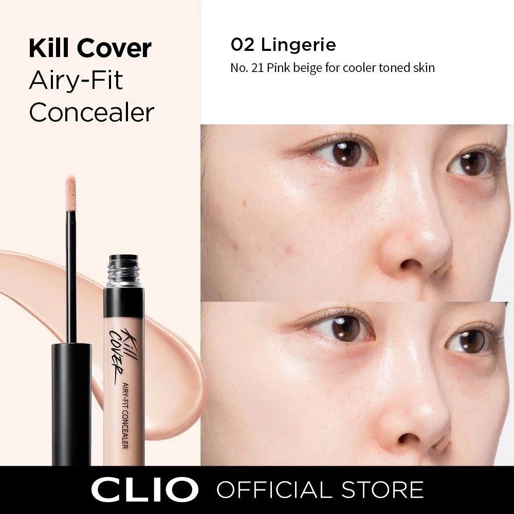 Che Khuyết Điểm Clio Airy-Fit Concealer - 2BP Lingerie