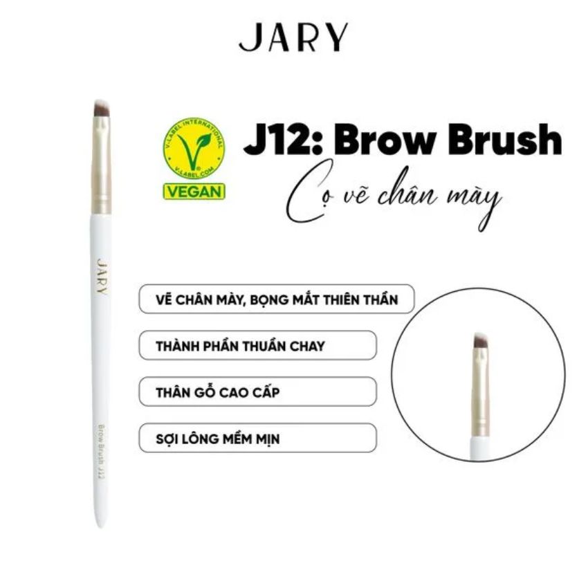 Cọ Phủ Chân Mày Jary - J12 Brow Brush cao cấp, thuần chay