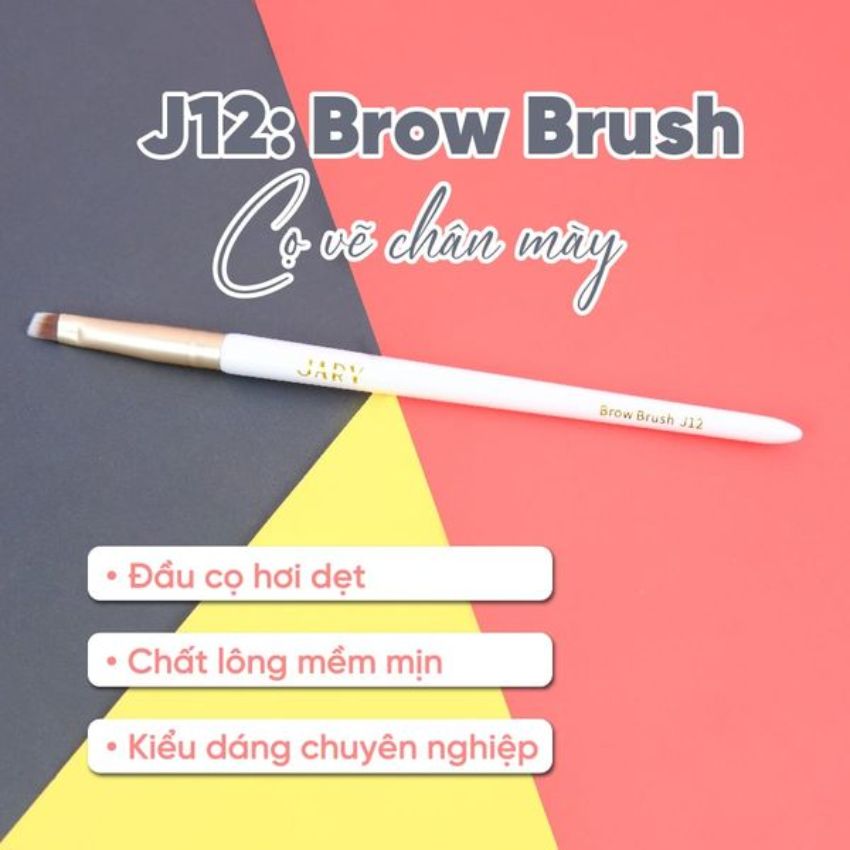 Cọ Phủ Chân Mày Jary - J12 Brow Brush cao cấp, thuần chay