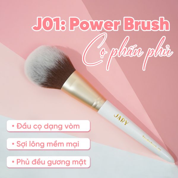 Cọ Phủ Phấn Jary Đầu Tròn- J01