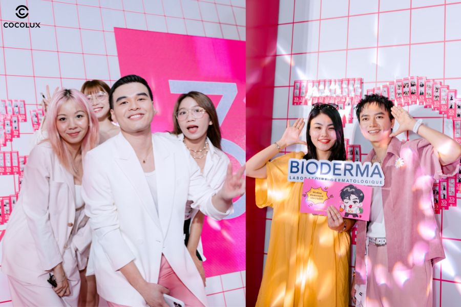 Các bạn trẻ thích thú chụp ảnh cùng mascot tại khu photobooth, lưu giữ kỉ niệm đáng nhớ tại Mê - Cellar Studio