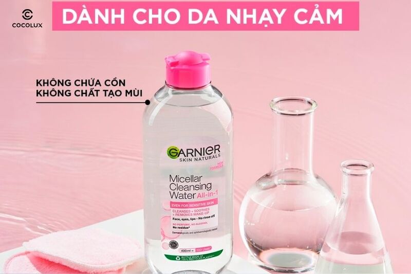 Cocolux - Địa chỉ mua Nước Tẩy Trang Garnier Hồng Micellar Cleansing Water For Sensitive Skin Cho Da Nhạy Cảm chính hãng, giá tốt