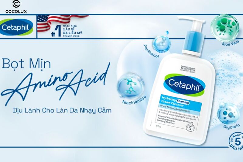 Cocolux - Địa chỉ mua Sữa Rửa Mặt Cetaphil Hydrating Foaming Cream Cleanser chính hãng, giá tốt