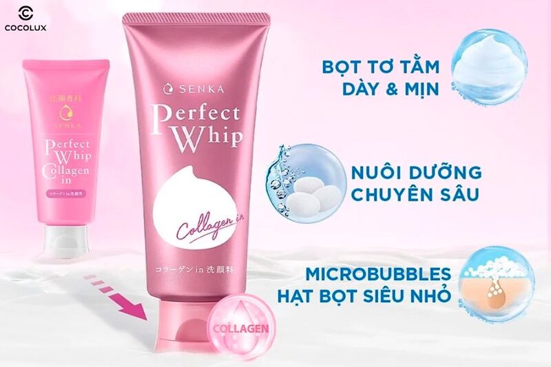 Cocolux - Địa chỉ mua Sữa Rửa Mặt Senka Perfect Whip Collagen Tạo Bọt 120g chính hãng, giá tốt