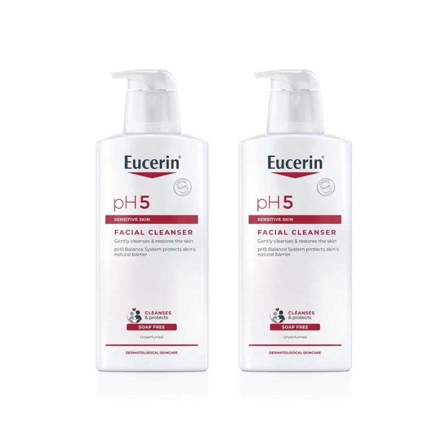 Combo 2 Sữa Rửa Mặt Eucerin Cho Da Nhạy Cảm pH5 Sensivite Skin Facial Cleanser 400ml