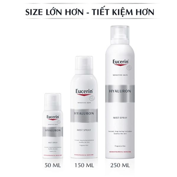 Combo 2 Xịt Khoáng Eucerin Hyaluron Mist Spray Cấp Ẩm Cho Da Nhạy Cảm 250ml