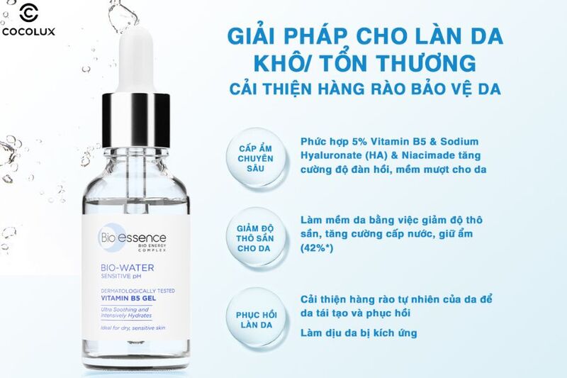 Công dụng chính của tinh chất Bio Essence Bio Water Vitamin B5 Gel dưỡng ẩm 30ml