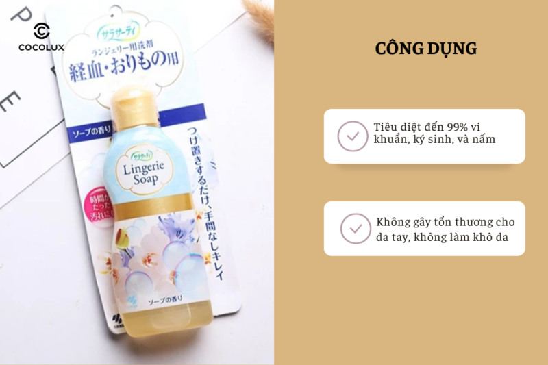 C&ocirc;ng dụng nổi bật của Dung Dịch Vệ Sinh Đồ L&oacute;t Nhật Bản Lingerie Soap&nbsp;