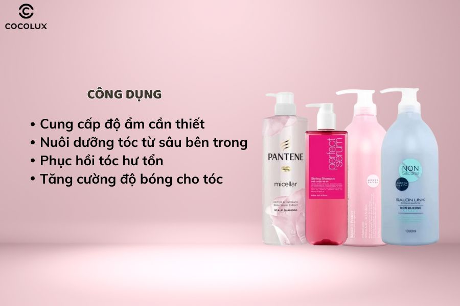 Những công dụng chính của dầu gội dưỡng ẩm