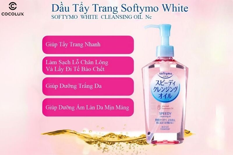 C&ocirc;ng dụng của dầu tẩy trang Kos&eacute; Softymo Speedy Cleansing Oil