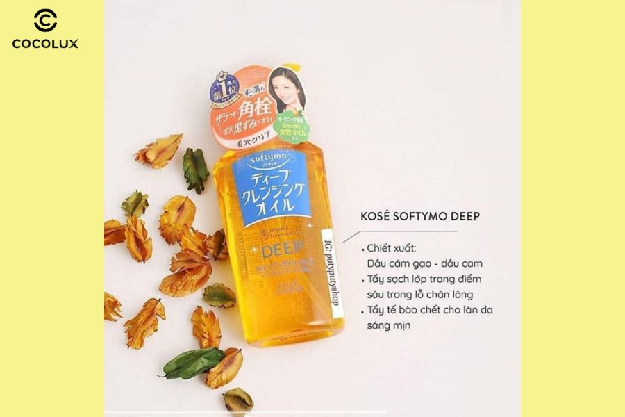 Công dụng của dầu tẩy trang Kosé Softymo Deep Cleansing Oil