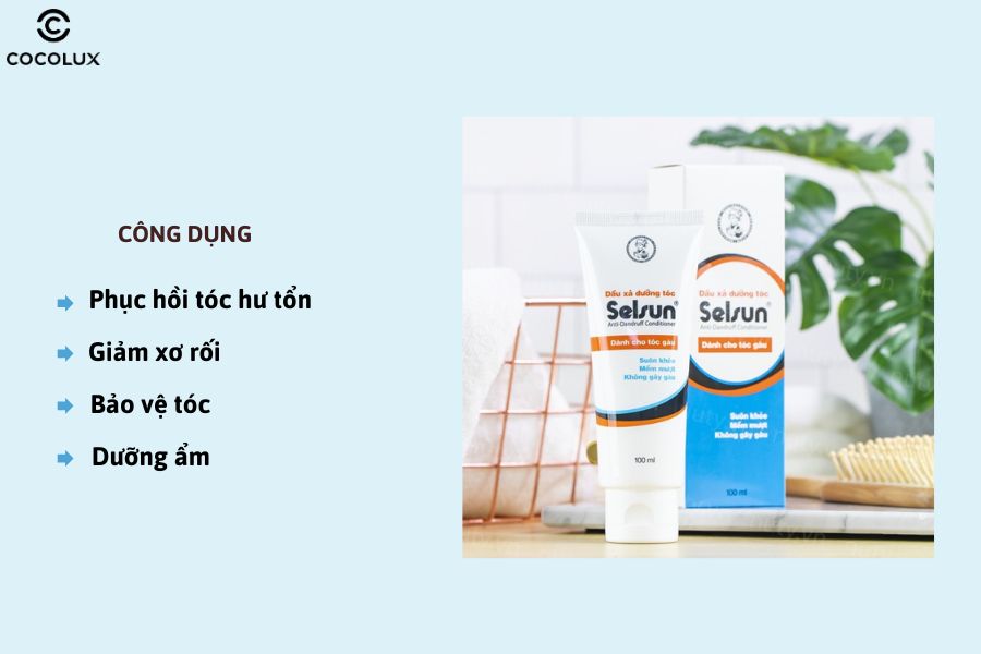 Công dụng của dầu xả Selsun dưỡng tóc ngăn ngừa gàu