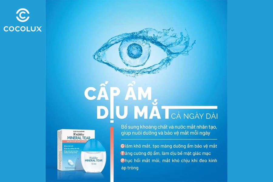 Công dụng của Dung Dịch Nhỏ Mắt V.Rohto Mineral Tear