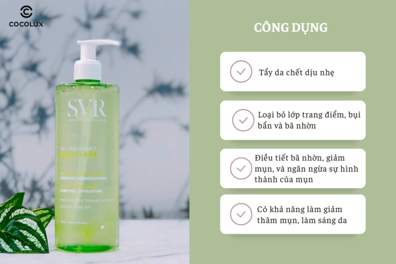 Gel Rửa Mặt SVR Sebiaclear Gel Moussant Cho Da Dầu c&oacute; nhiều c&ocirc;ng dụng nổi bật&nbsp;