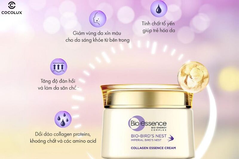 Công dụng chính của kem dưỡng Bio-essence Bio-Bird's Nest Collagen Essence Cream