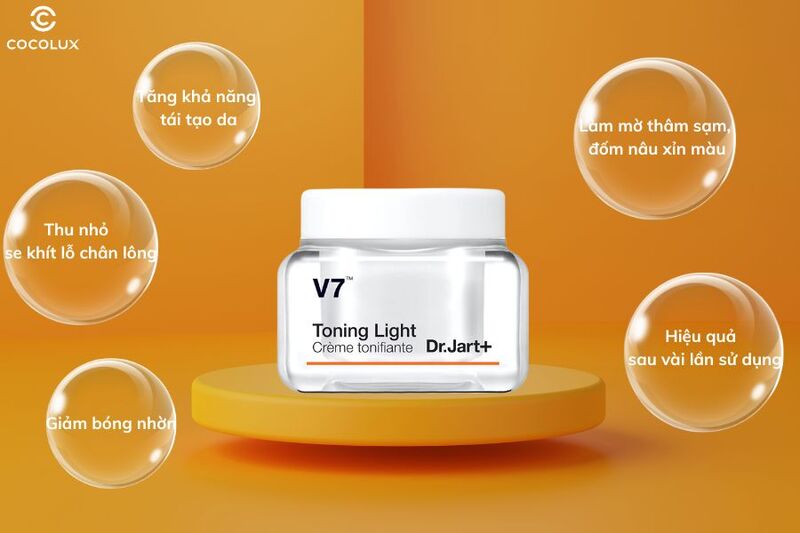 Công dụng của kem dưỡng Dr.Jart+ V7 Toning Light