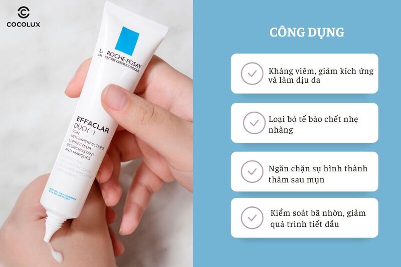 Công dụng nổi bật của Kem Dưỡng La Roche - Posay Effaclar Duo (+) 