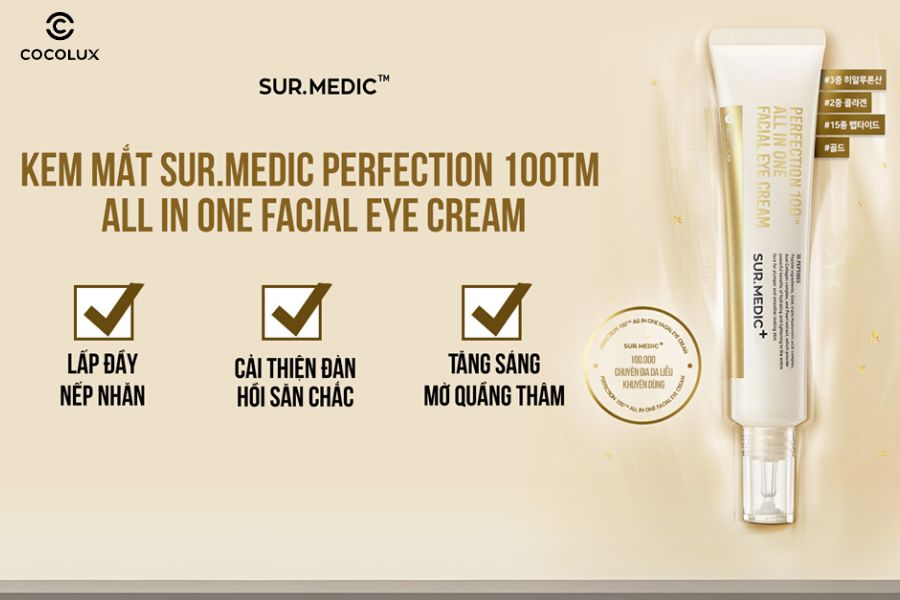 C&ocirc;ng dụng nổi bật của Kem Dưỡng Mắt Sur.Medic+&nbsp;