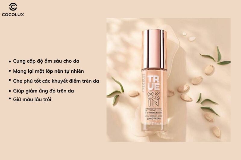 Công dụng chính của kem nền Catrice Skin Hydrating