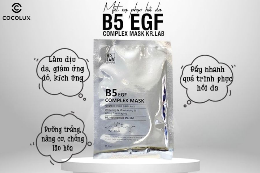 Công dụng chính của mặt nạ Kr.Lab+ B5 EGF Complex cấp ẩm phục hồi