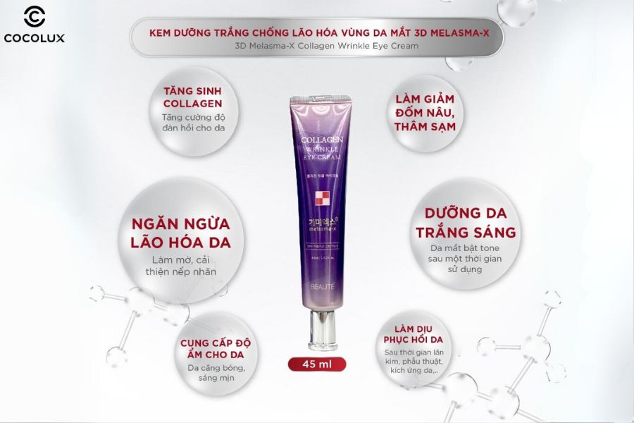 Công dụng chính của Melasma Collagen Wrinkle Eye Cream