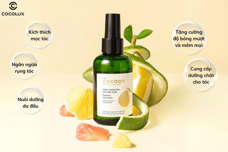 Công dụng chính của nước dưỡng tóc Cocoon Pomelo Hair Tonic tinh dầu bưởi