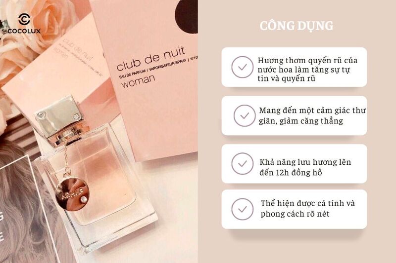 Công dụng nổi bật của Nước Hoa Armaf Club De Nuit EDP Woman