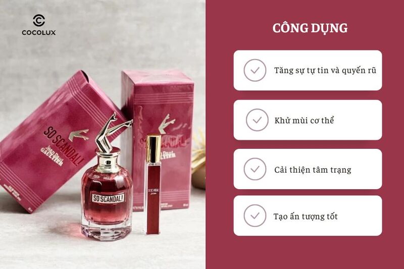 Công dụng nổi bật của Nước Hoa Jean Paul Gaultier So Scandal EDP