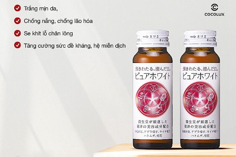 Công dụng nổi bật của Nước Uống Shiseido Collagen Pure White Trắng Da, Giảm Nám