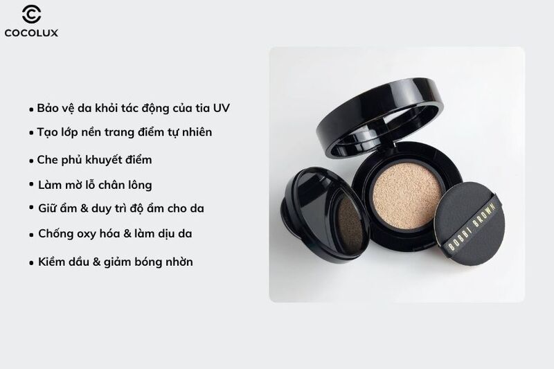 Công dụng chính của phấn nước Bobbi Brown Intensive Skin Spf 40 Pa++++