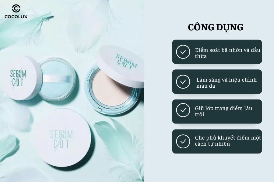 Công dụng của Phấn Phủ Missha Sebum Cut Clear Peach Dạng Nén