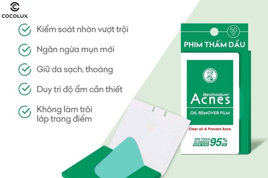 Công dụng chính của phim thấm dầu Acnes