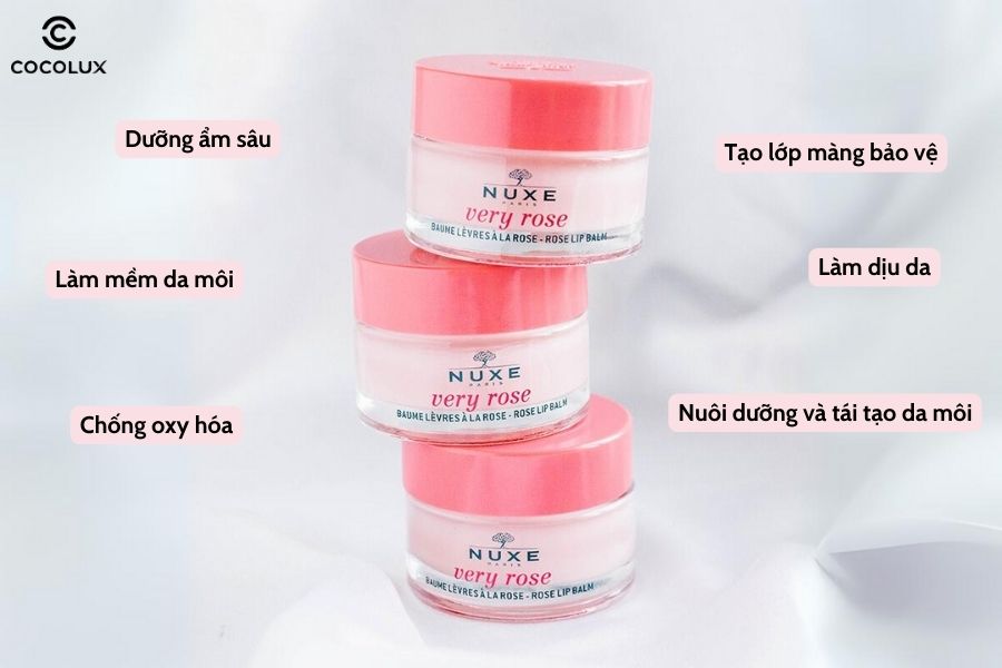 Công dụng chính của sáp dưỡng Nuxe Very Rose Lip Balm