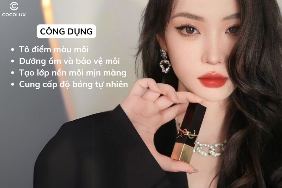 Công dụng của son thỏi YSL Rouge Pur Couture The Bold 