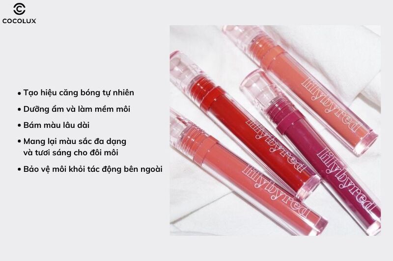 Công dụng chính của son Tint Lilybyred Glassy Layer Fixing Tint