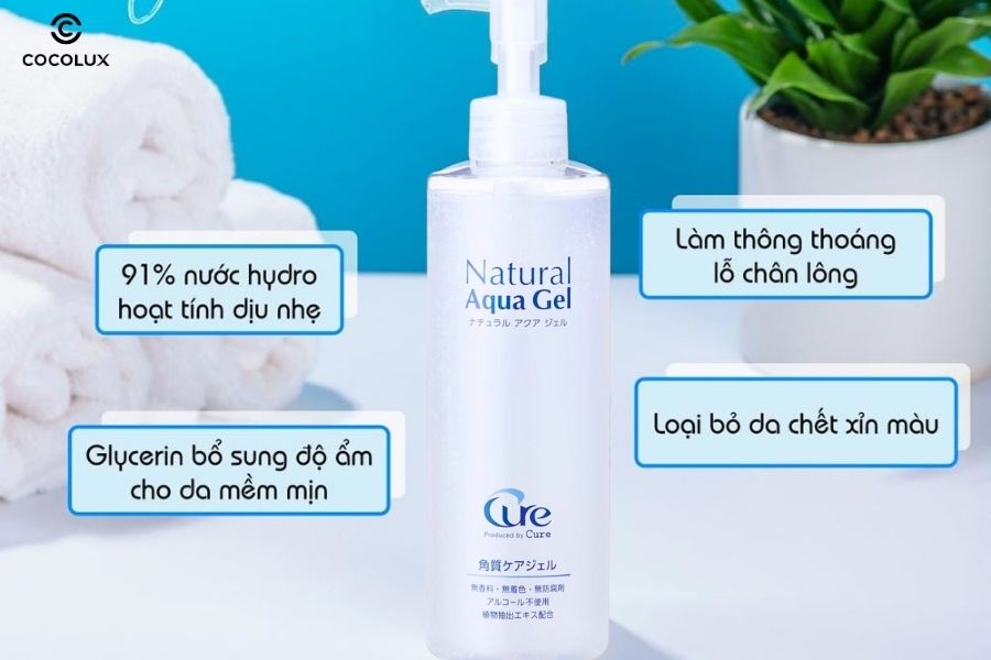 C&ocirc;ng dụng của Tẩy Tế B&agrave;o Chết Cure Natural Aqua Gel